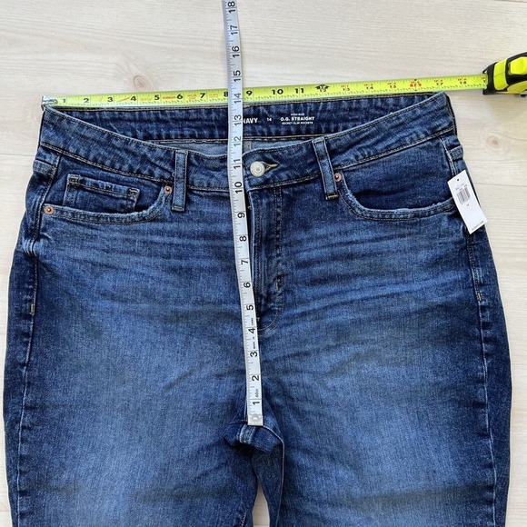 Old Navy High Waisted O. G. Straight Ripped Cut Off Jeans Plus Size 14 New NWT - Picture 7 of 12